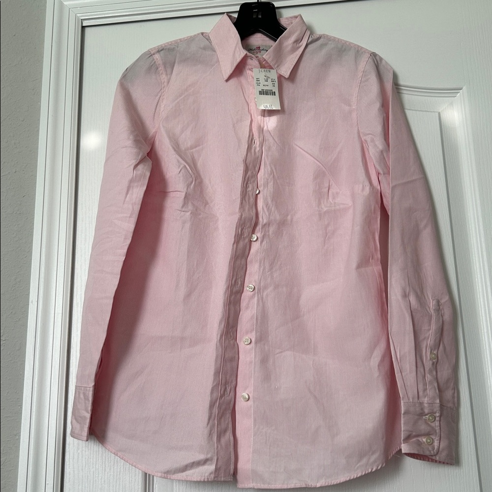 J. Crew Light Pink Striped Shirt